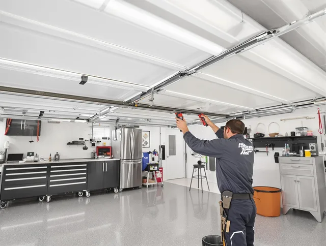 Overhead garage door repair service by Lehigh Acres Garage Door Repair in Lehigh Acres