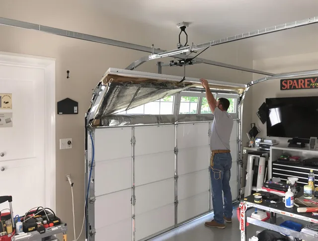Garage door section replacement by Lehigh Acres Garage Door Repair in Lehigh Acres